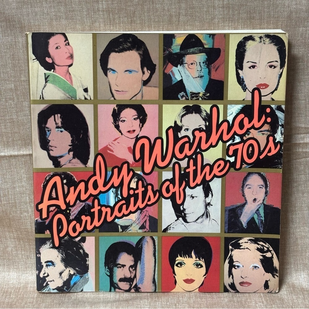 " ANDY WARHOL PORTRAITS OF THE 70'S " RARE 1979 1ST ED ICONIC EXHBT P/B ART BOOK